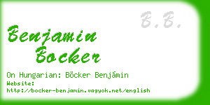 benjamin bocker business card
